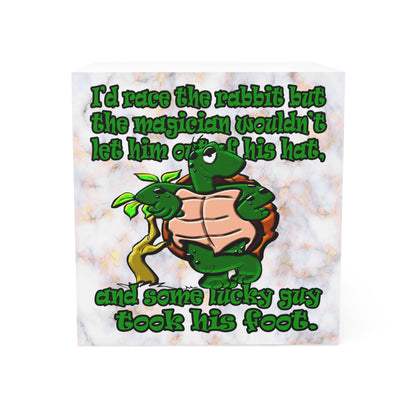 turtle race - note cube (white marble)
