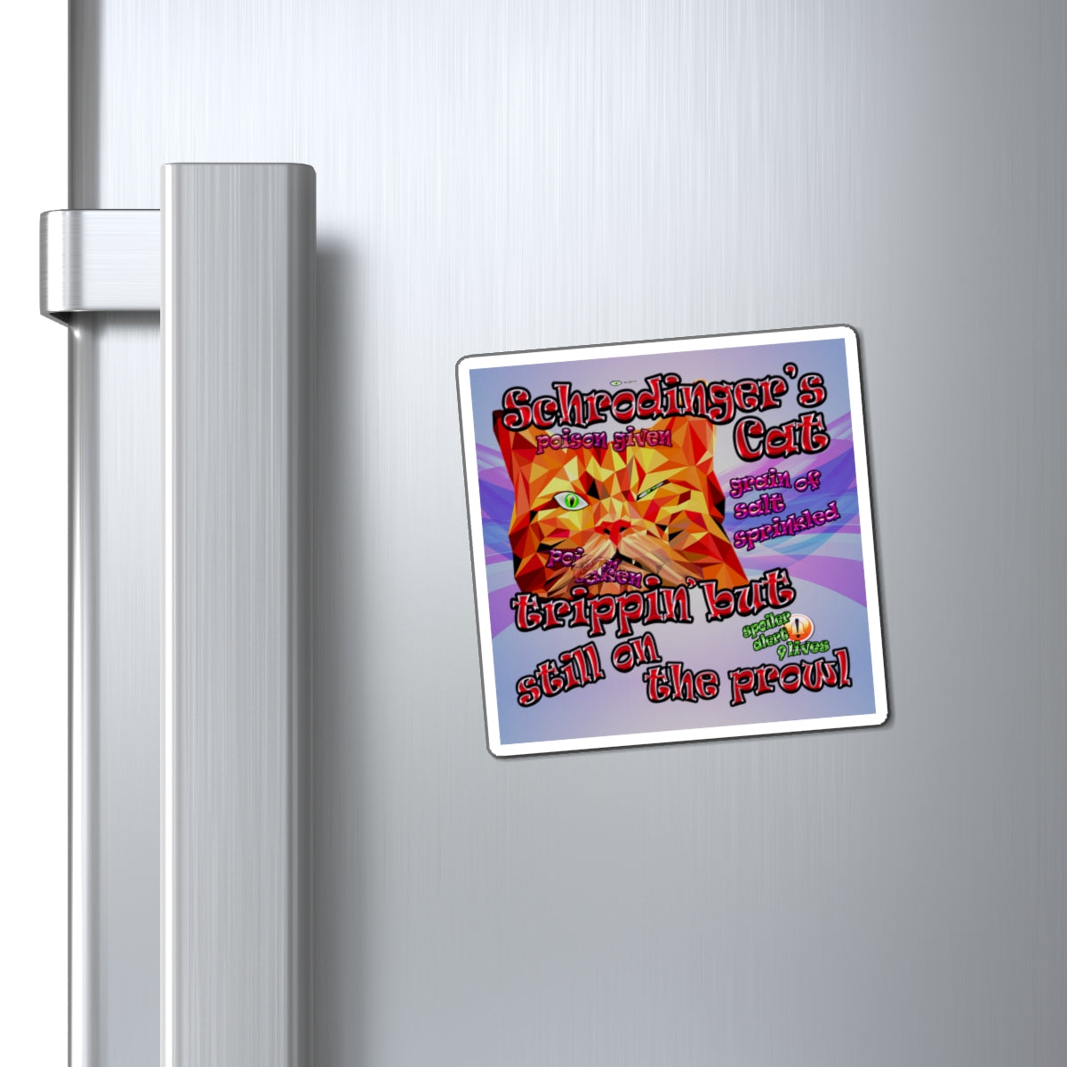 schrodinger's cat - Magnets - (light blue-pink wave)
