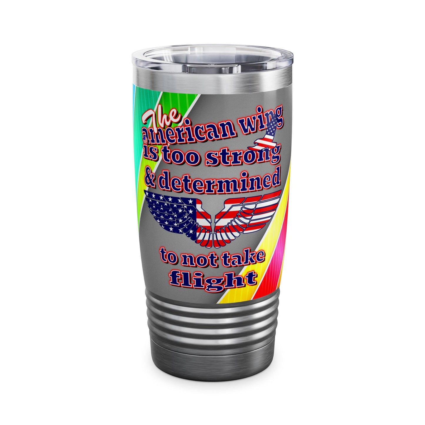 american wing - Ringneck Tumbler, 20oz (rainbow split)