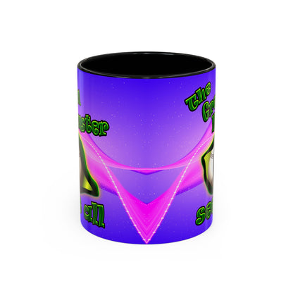 green monster - Accent Mug (purple-pink wave)