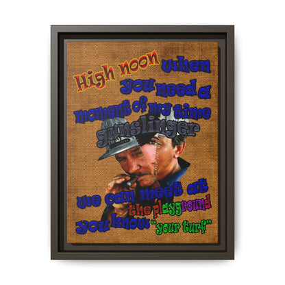 high noon - framed canvas art (brown papyrus)