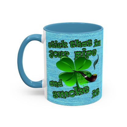 celtics logo - Accent Mug (faded blue)