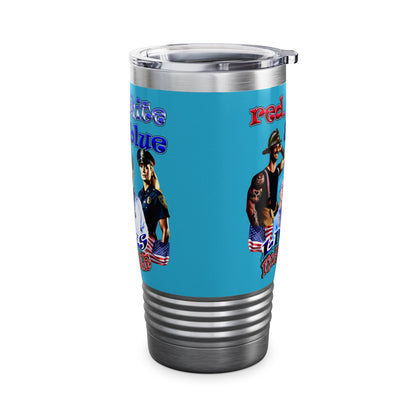 rw&b lives matter - Ringneck Tumbler, 20oz (turquoise)