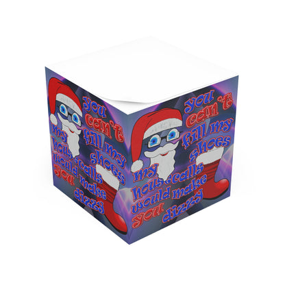 santa's shoes - note cube (grey-pink wave)