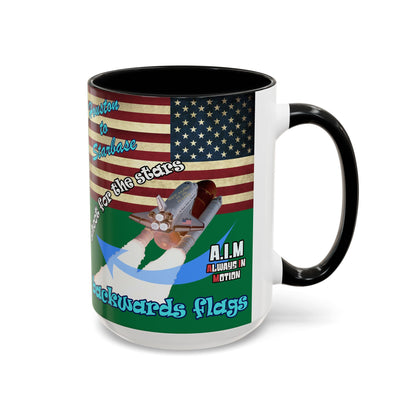 shoot for the stars - Accent Mug (dark green)