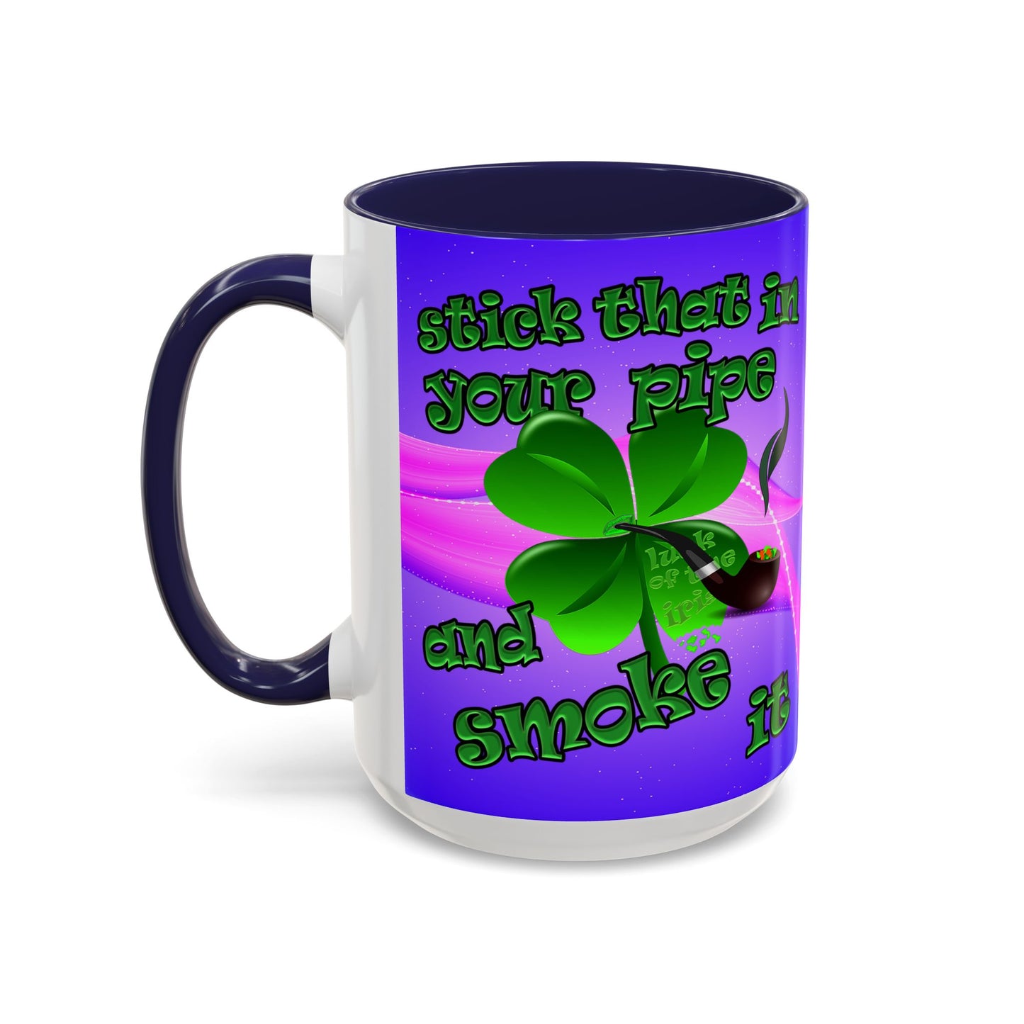 celtics logo - Accent Mug (purple-pink wave)