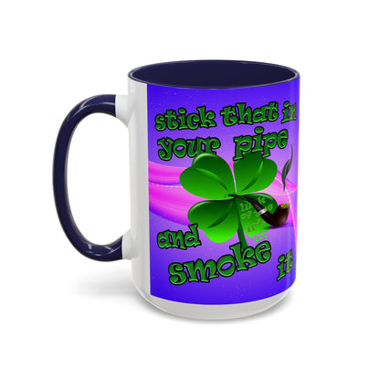 celtics logo - Accent Mug (purple-pink wave)