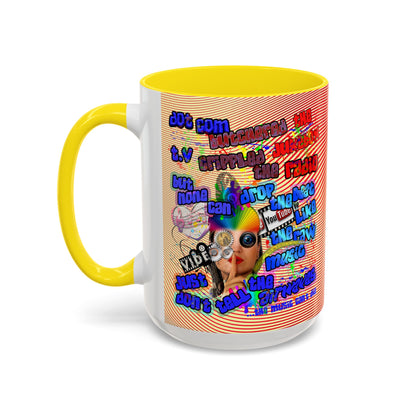 drop the beat - Accent Mug (yellow-orange wave)