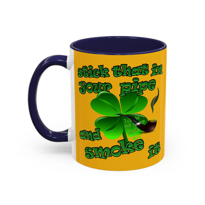 celtics logo - Accent Mug (yellow)