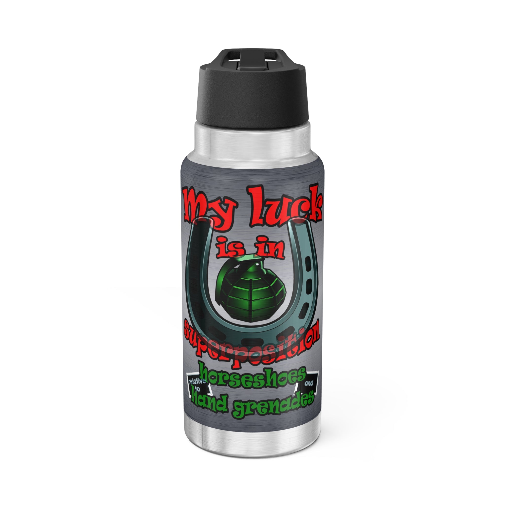 my luck - Gator Tumbler, 32oz  (brushed nickel)