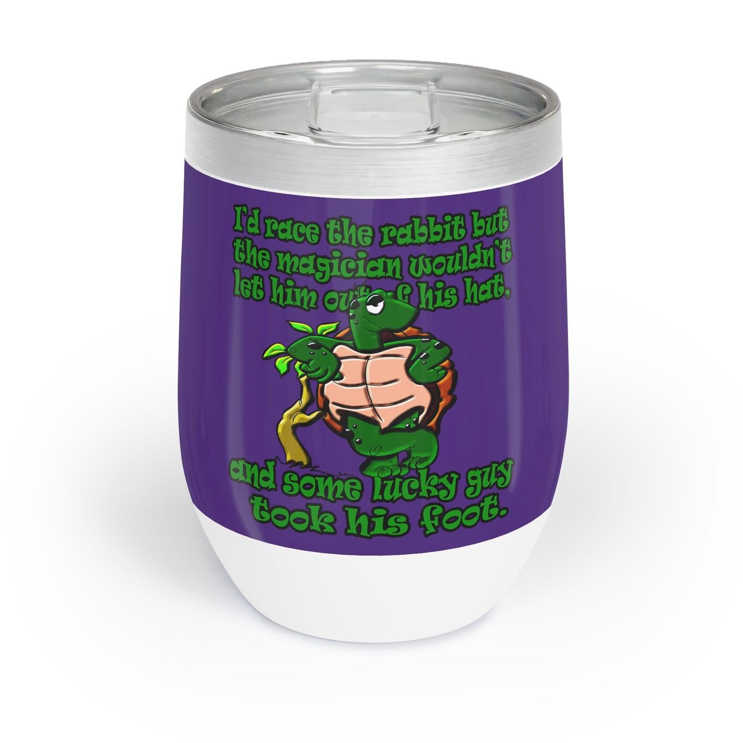 turtle race - Chill Wine Tumbler (purple)