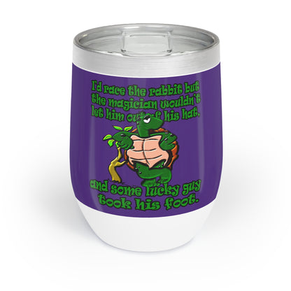 turtle race - Chill Wine Tumbler (purple)