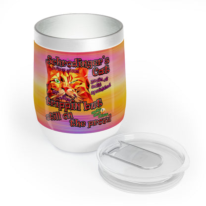 schrodinger's cat - Chill Wine Tumbler (color blur)