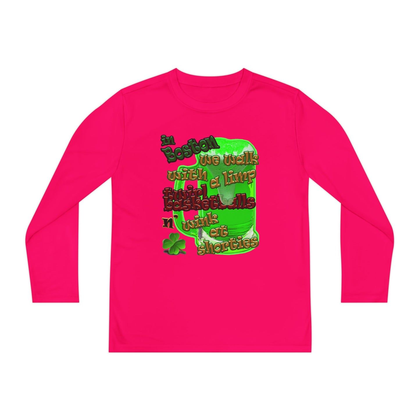 celtics logo - Youth Long Sleeve Competitor Tee