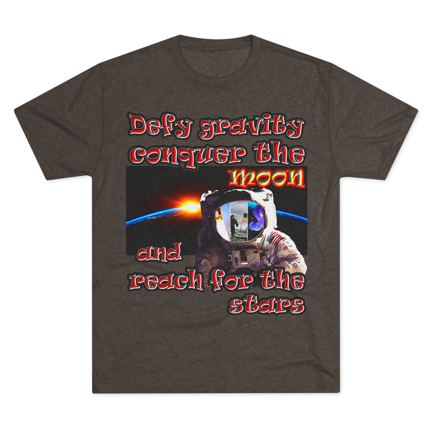 defy conquer reach - Unisex Tri-Blend Crew Tee