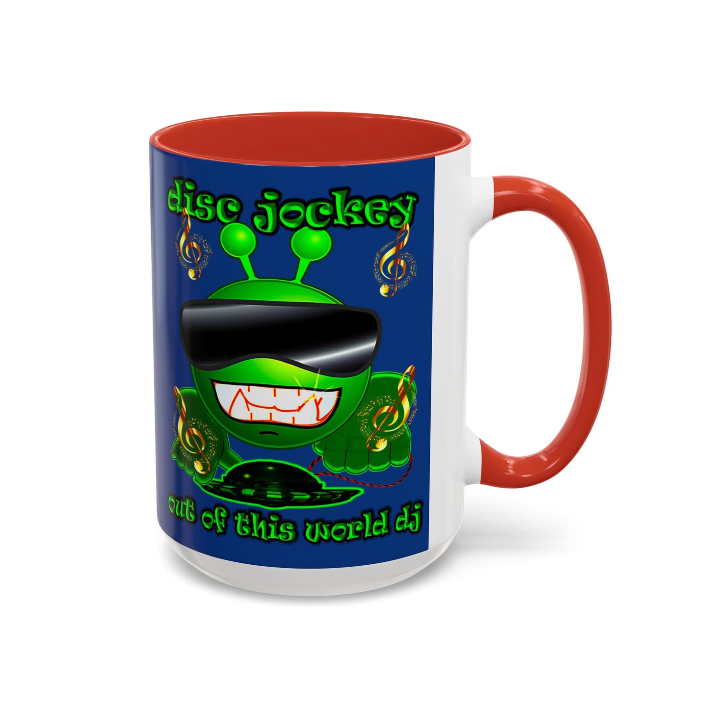 disc jockey - Accent Mug (dark blue)