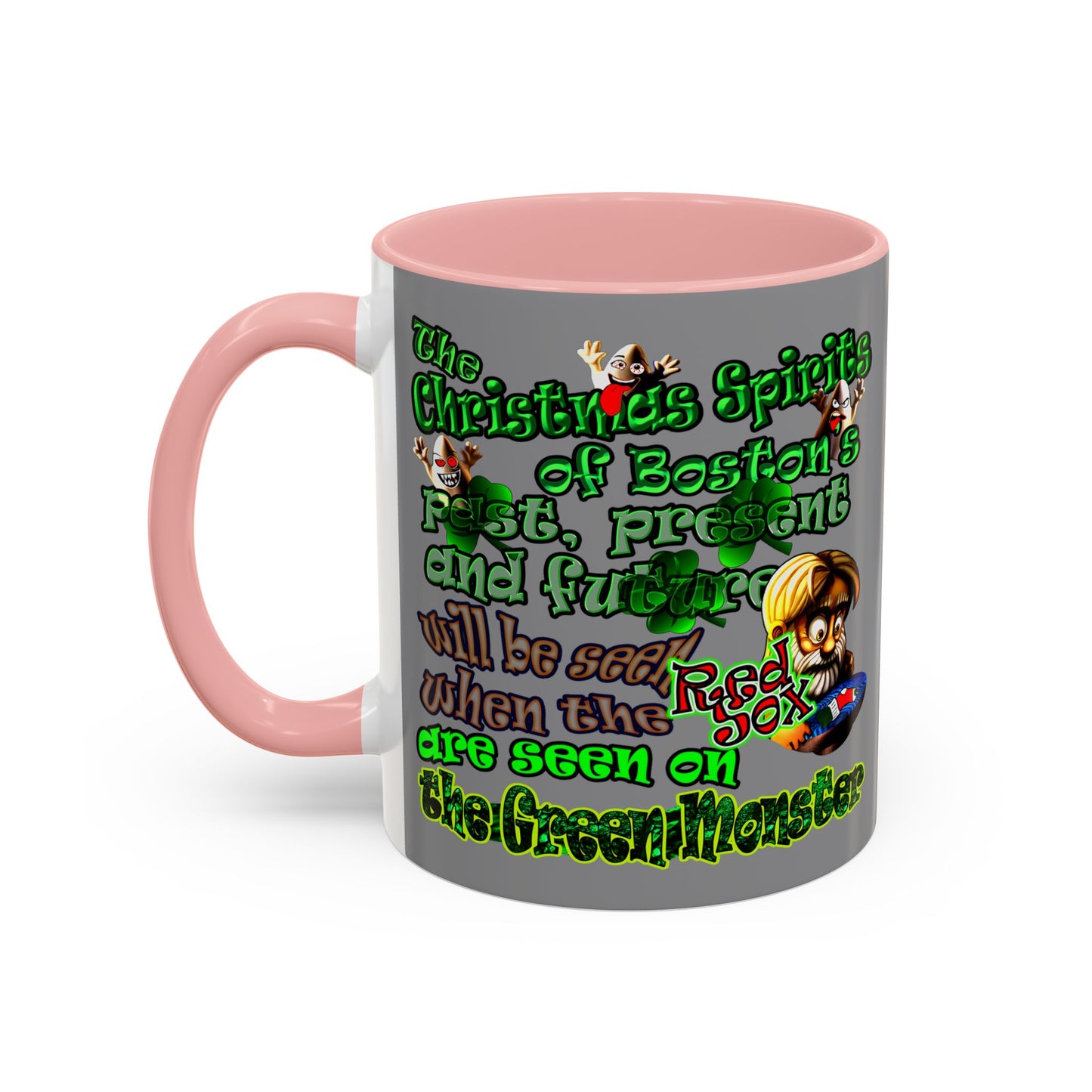 christmas spirits of boston - Accent Mug (grey)