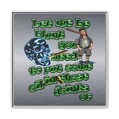 og - framed canvas art (brushed nickel)