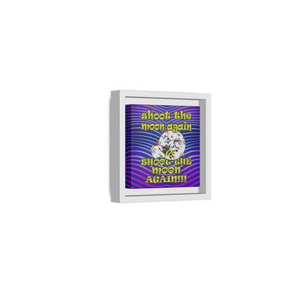 shoot the moon again - framed canvas art (purple wave)