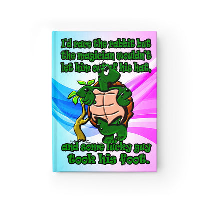 turtle race - journal-blank (light blue-pink wave)