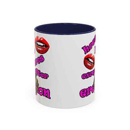 hoes b4 bros - Accent Mug (white)
