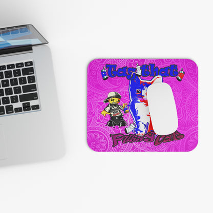 tag that - Mouse Pad (Rectangle) (pink swirl)