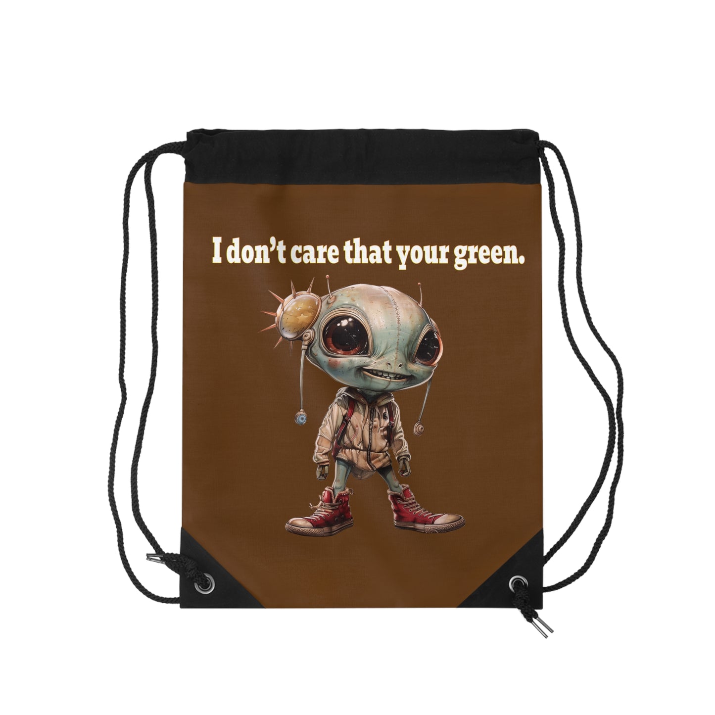 I don't care that your grey - Drawstring Bag (brown)