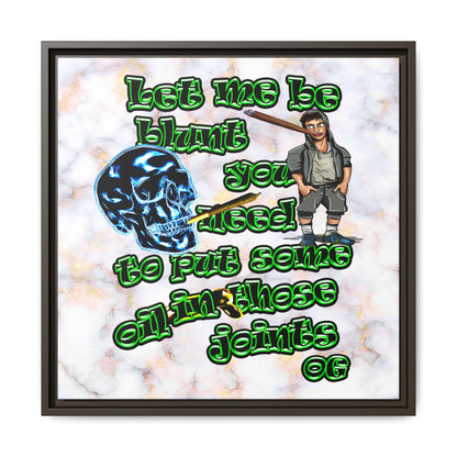 og - framed canvas art (white marble)