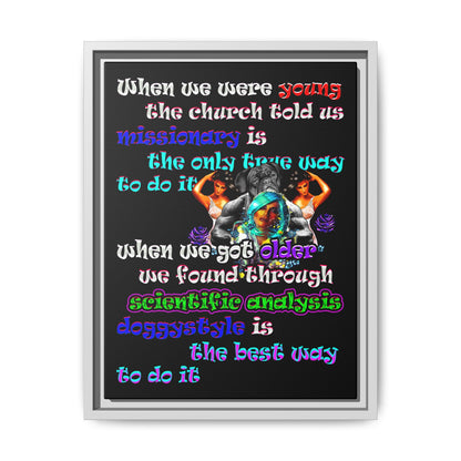doggystyle - framed canvas art (black)