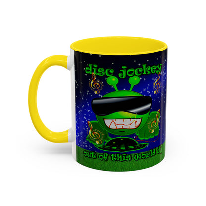 disc jockey - Accent Mug ('snoops' background)