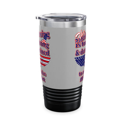 american wing - Ringneck Tumbler, 20oz (light grey)