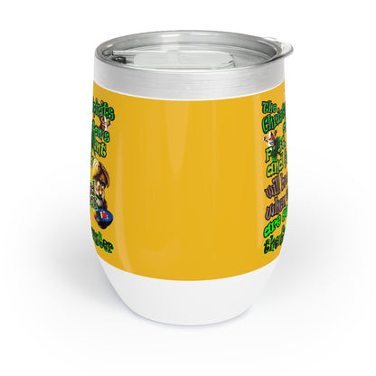 christmas spirits of boston - Chill Wine Tumbler (yellow)