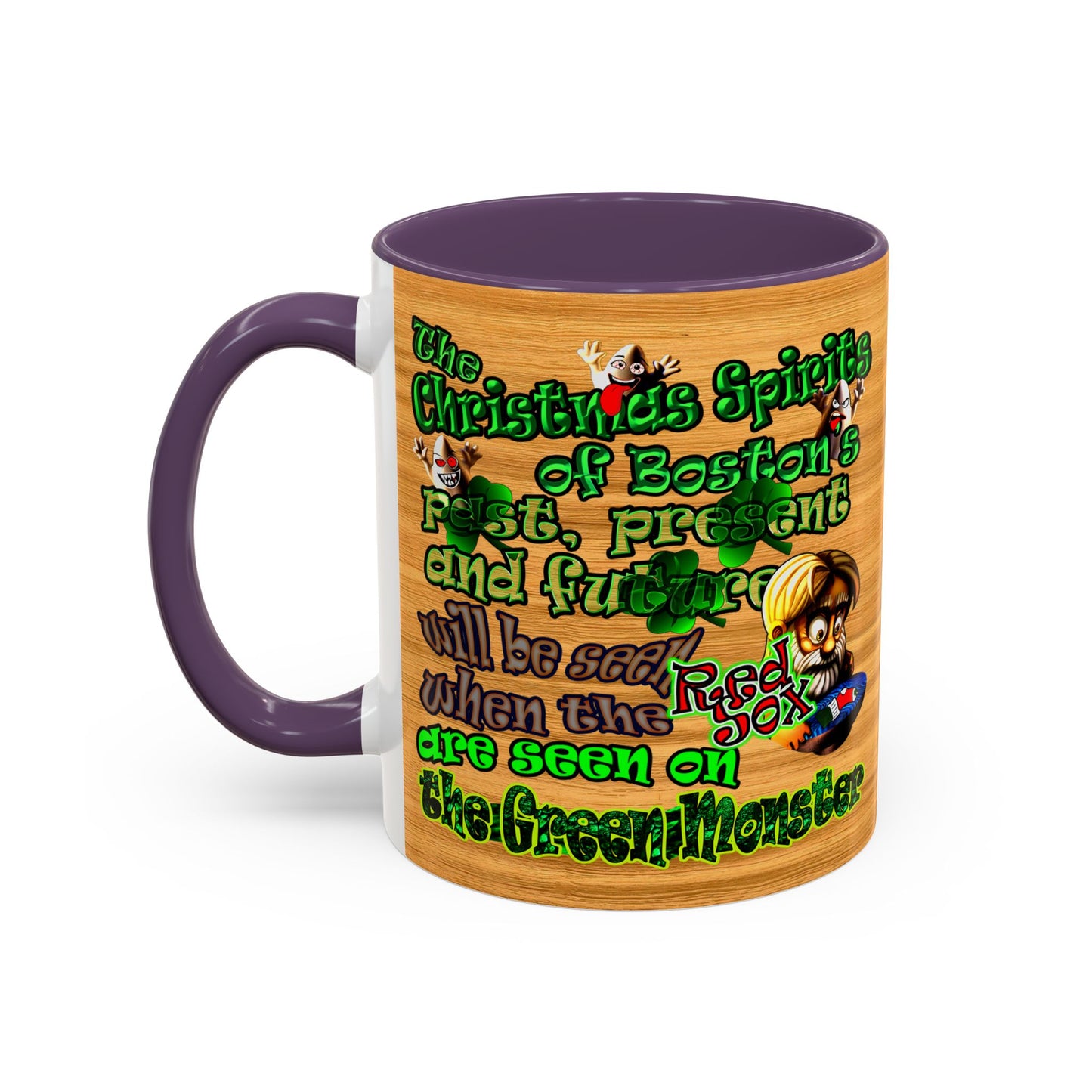 christmas spirits of boston - Accent Mug (butterscotch wood finish)