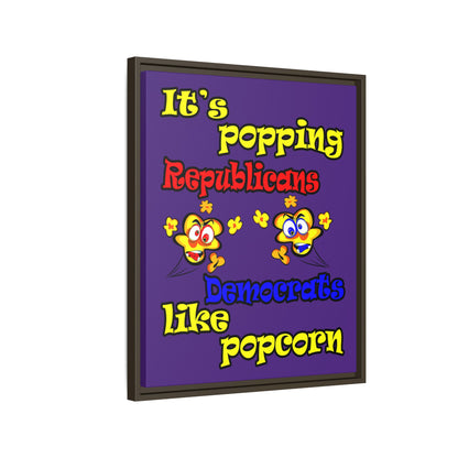 popping like popcorn - framed canvas art (purple)