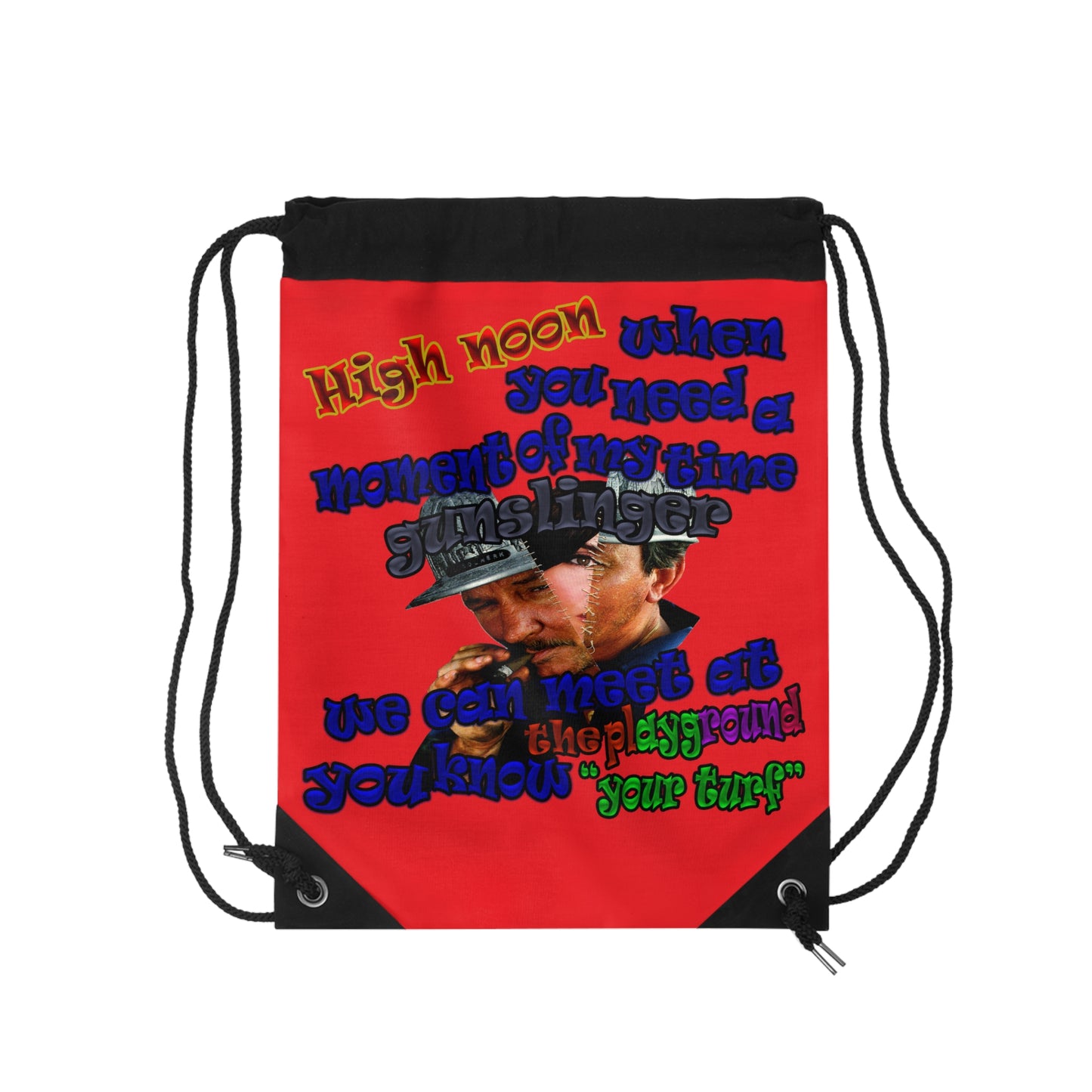 high noon - Drawstring Bag (red)