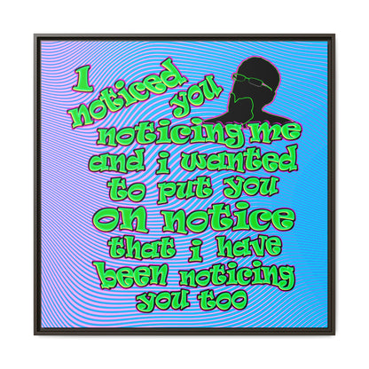 noticed you noticing - framed canvas art (light blue-purple wave)