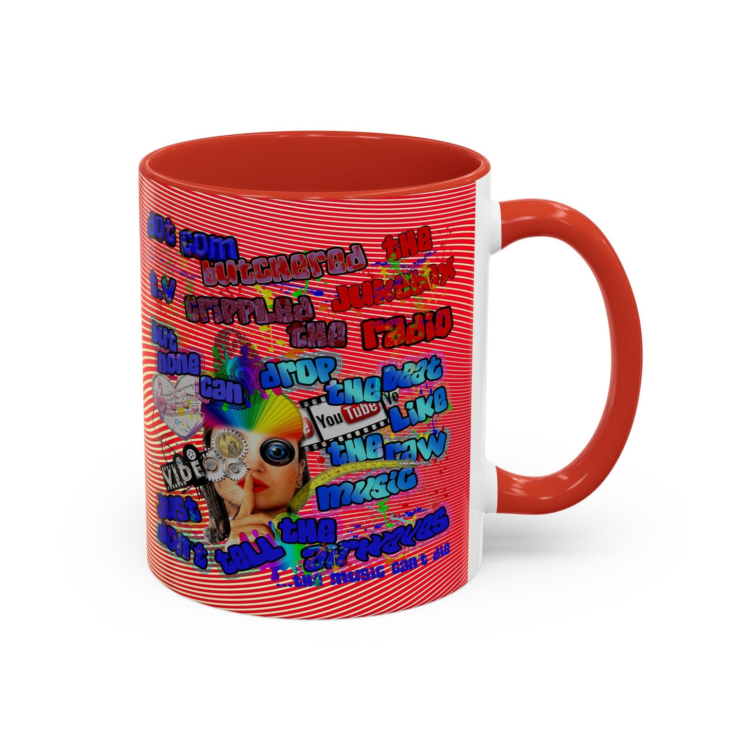 drop the beat - Accent Mug (yellow-orange wave)