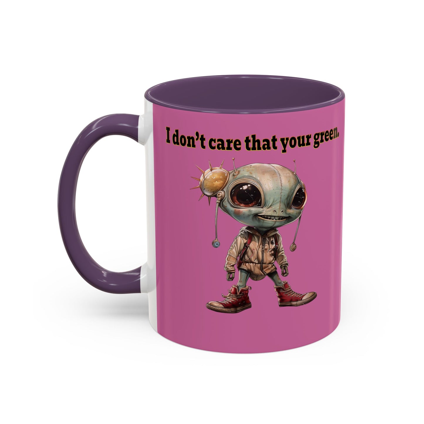 I don't care that your grey - Accent Mug (light pink)