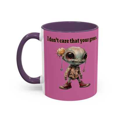 I don't care that your grey - Accent Mug (light pink)