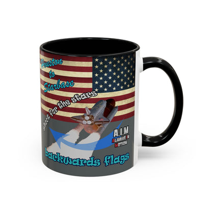 shoot for the stars - Accent Mug (dark grey)