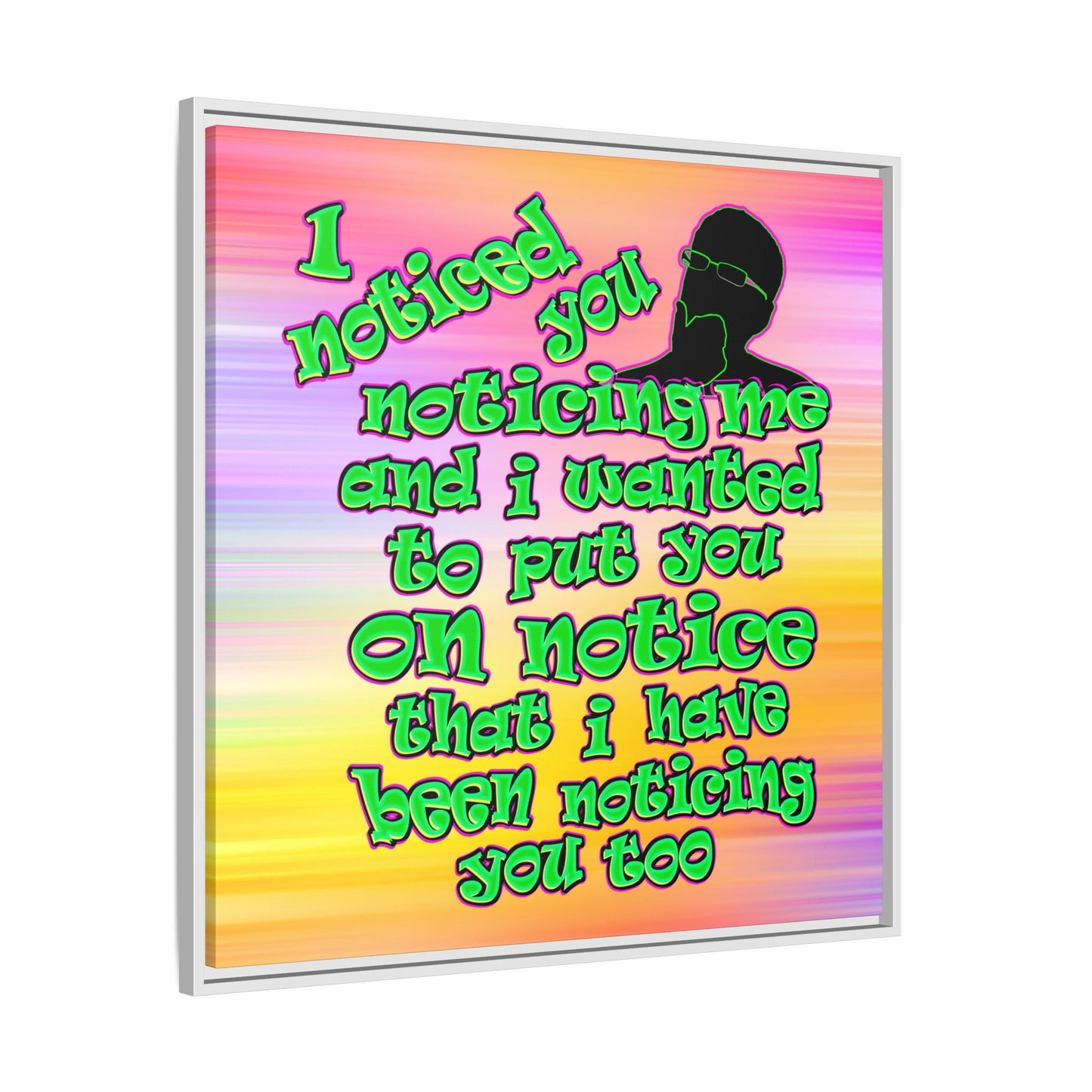 noticed you noticing - framed canvas art (color blur)