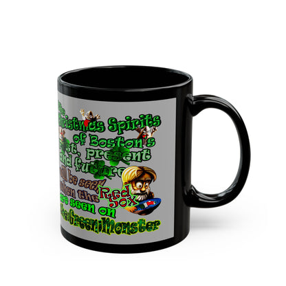 christmas spirits of boston - Black Mug (light grey)