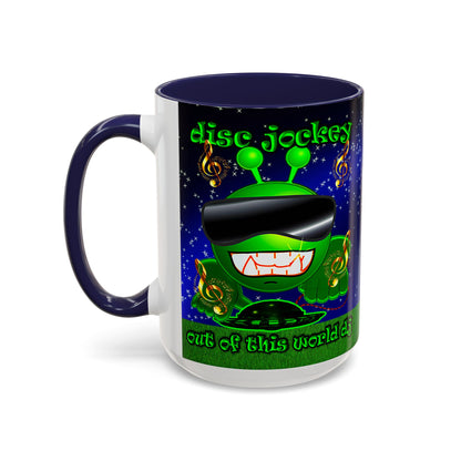 disc jockey - Accent Mug ('snoops' background)