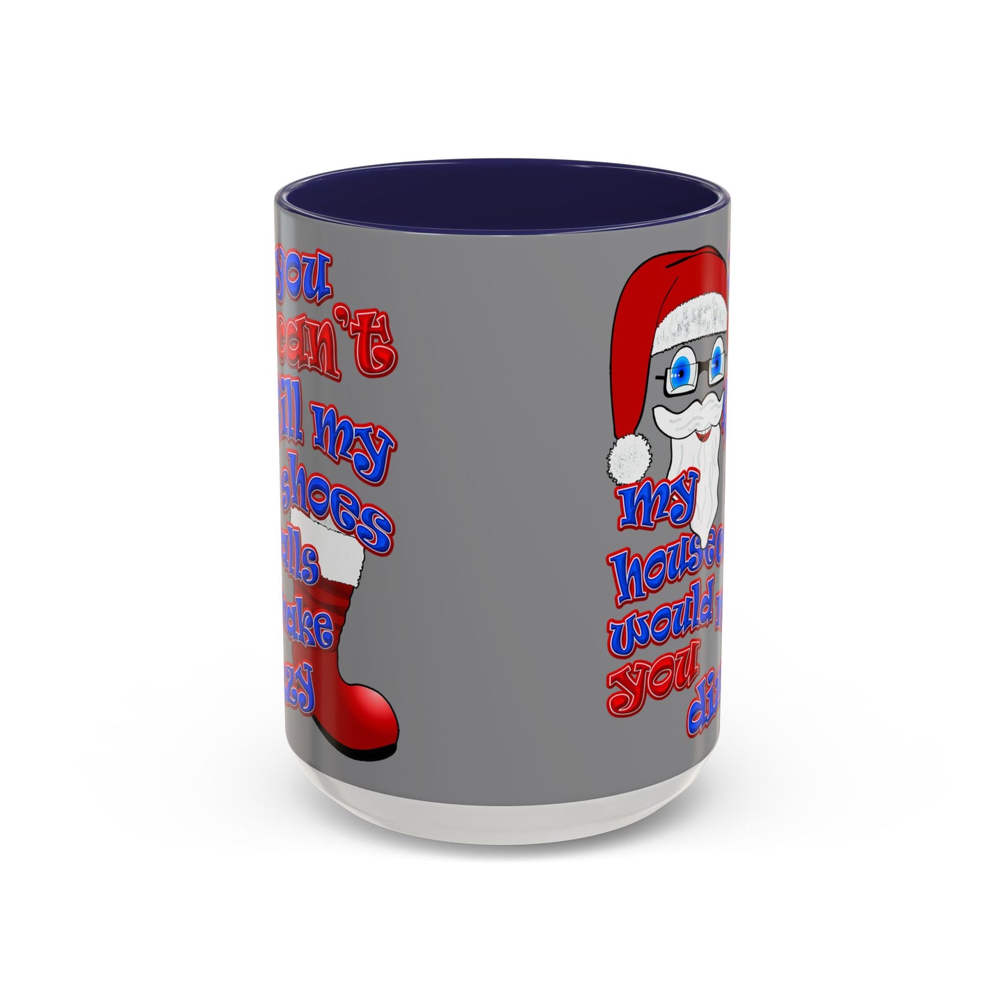 santa's shoes - Accent Mug (grey)