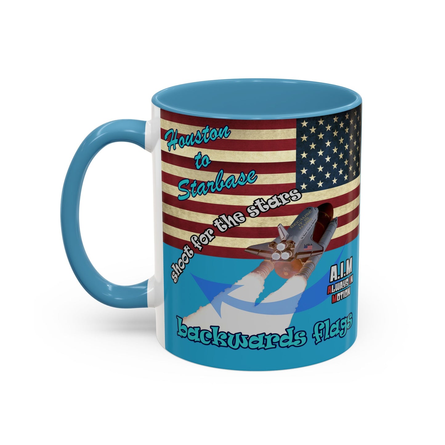 shoot for the stars - Accent Mug (turquoise)
