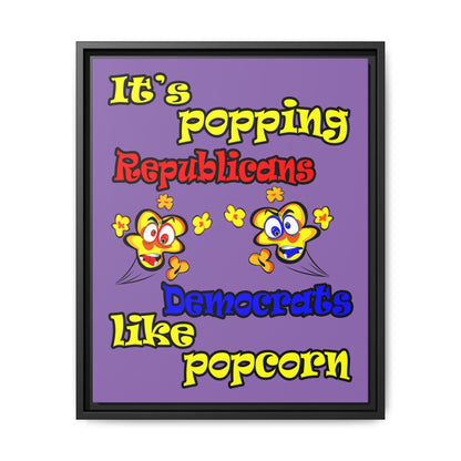 popping like popcorn - framed canvas art (light purple)