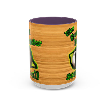 green monster - Accent Mug (butterscotch wood finish)