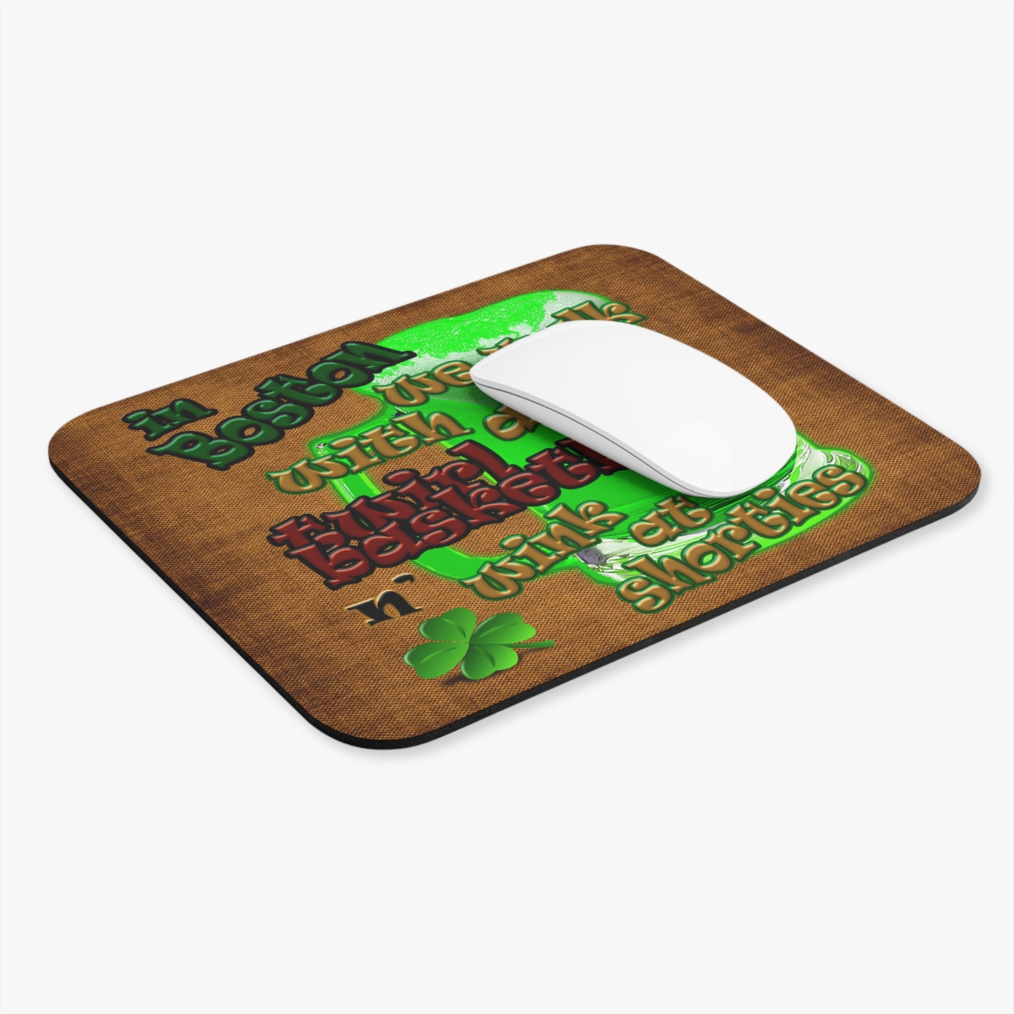 celtics logo - Mouse Pad (Rectangle) (brown papyrus)