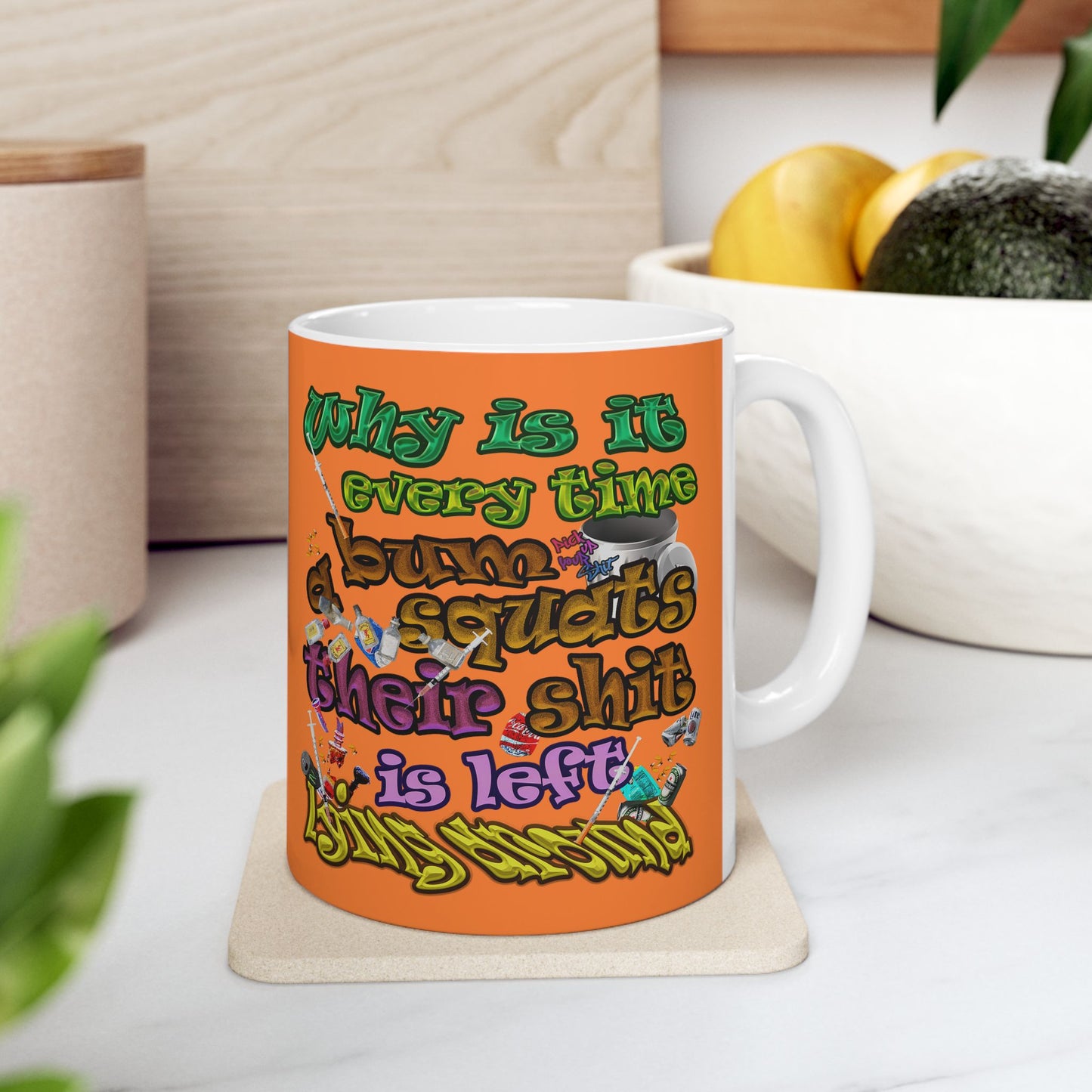 the bum's shit - White Mug (crusta)