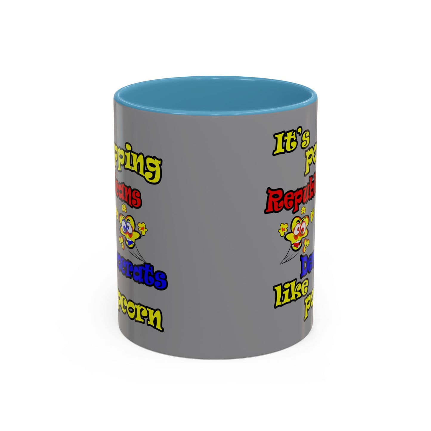 popping like popcorn - Accent Mug (grey)